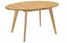 table ovale extensible - MARIK – Table à manger extensible finition chêne L150-200 cm