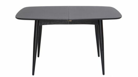  - NORDECO – Table à manger extensible bois noir L130-160 cm