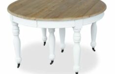 table ronde extensible - INTENSEDECO Table LAVANDOU Blanc