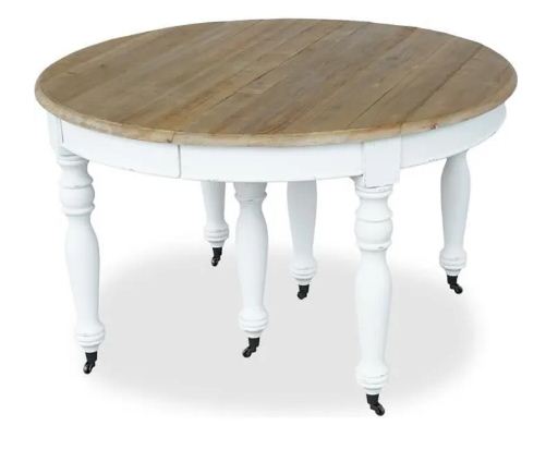 table ronde extensible - INTENSEDECO Table LAVANDOU Blanc