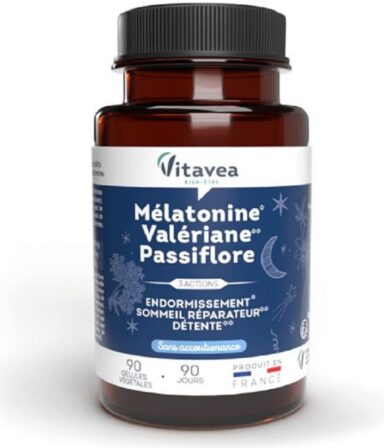 complément mélatonine - Vitavea Mélatonine Valériane Passiflore