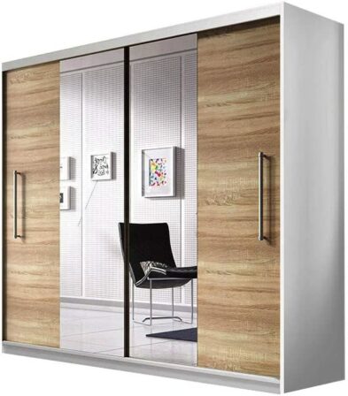 armoire - Armoire de chambre avec 2 Portes coulissantes E-meubles