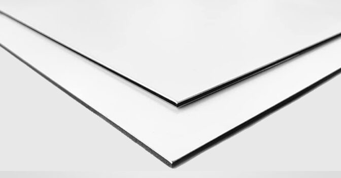 bardage composite - Panneau composite aluminium blanc Dibond Signalétique.biz France