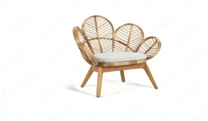 Chaise en bois et métal contemporaine 