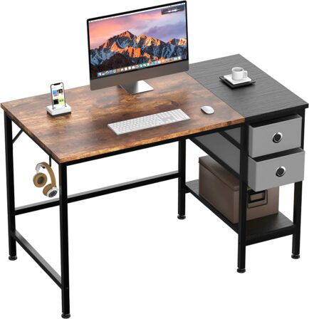 bureau avec tiroir - Homidec Bureau d’ordinateur