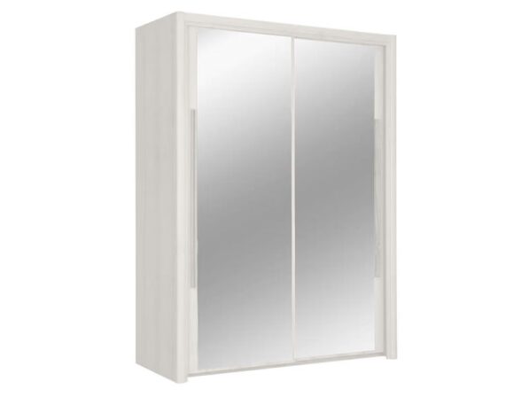 armoire blanche - Cyrus coloris frêne blanchi 2 portes