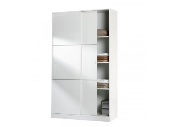 armoire blanche - Dansmamaison armoire coulissante 2 portes blanc