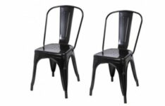 Chaises noir design métal Helloshop