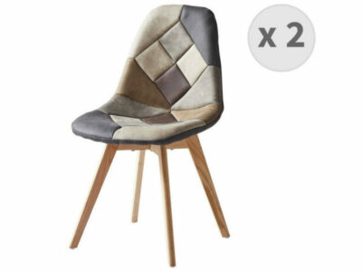  - Chaise vintage patchwork Stella oak