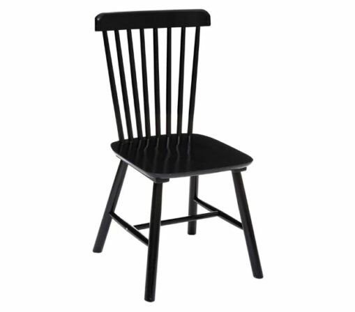 chaise noire et bois - Atmosphera Isabel