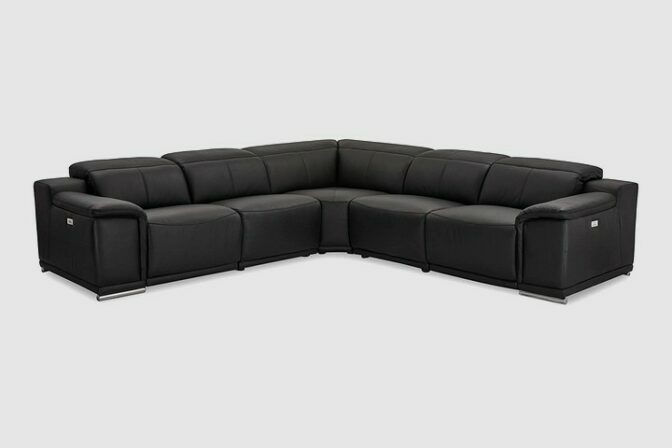 Le canapé d’angle noir modulable