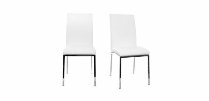 chaise blanche - Miliboo Simea