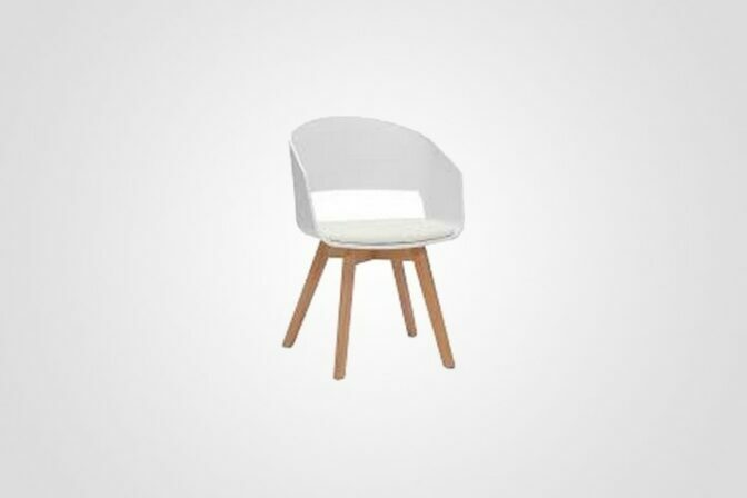 Chaise blanche scandinave 