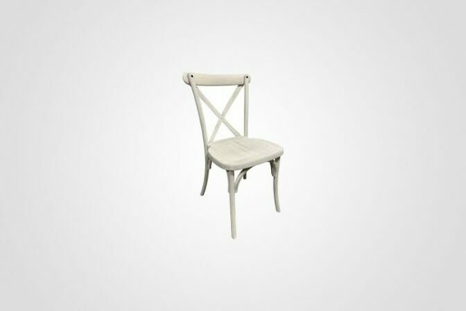 Chaise blanche rustique