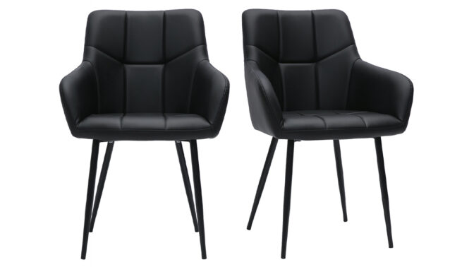 Chaise noire design Montero