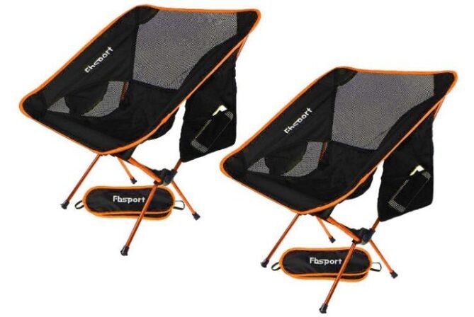 chaise de camping pliante - Fbsport lot de 2 chaises de camping pliantes