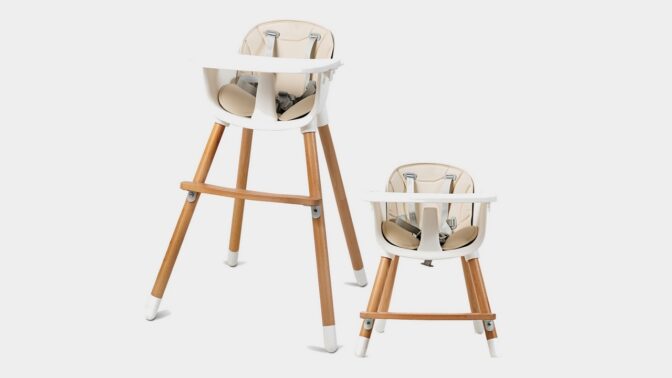 Chaise haute multifonction en bois