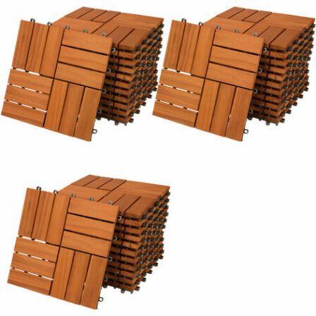 dalles de terrasse - Dalles de terrasse clipsable en bois 3 m²