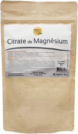citrate de magnésium en poudre - Nature et Partage - Citrate de magnésium