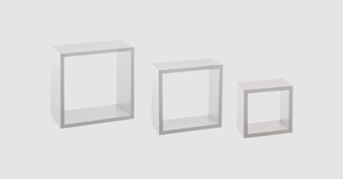 étagère cube - Five - Lot de 3 étagères cubes