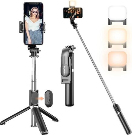 Tupwoon - Perche à selfie avec lumière