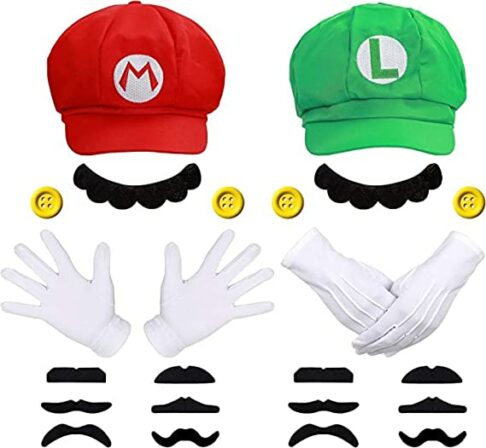 Bon plan – Accessoires pour déguisement Super Mario et Luigi iZoel à 20,99 € (-13%)