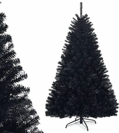 sapin de Noël artificiel - Costway - Sapin de Noël noir 180 cm