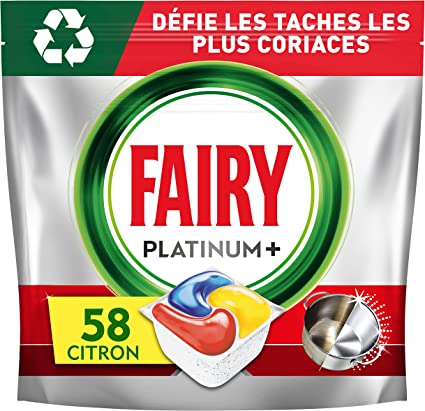 Bon plan – Capsules pour lave-vaisselle Fairy Platinum+ All in One à 13,65 € (-30%)