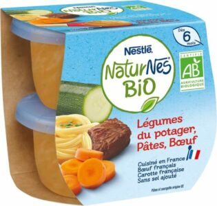  - Nestlé Bébé NaturNes Bio Légumes du potager, pâtes et bœuf