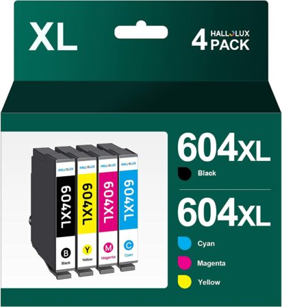 cartouche d'encre compatible Canon, Espon et HP - Hallolux 604 XL- Pack de 4 cartouches d'encre compatible Epson