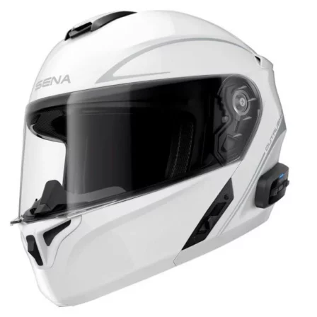 casque moto avec Bluetooth intégré - Sena Outrush R White