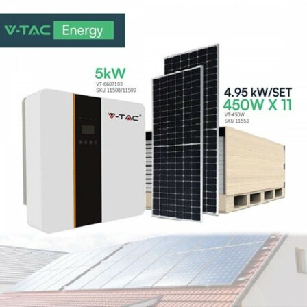 kit solaire d'autoconsommation - V-TAC Energy – Kit solaire photovoltaïque 5 KW