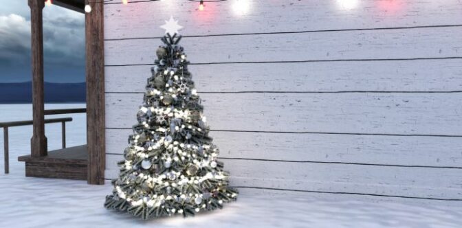 L'arbre de Noël artificiel d'extérieur