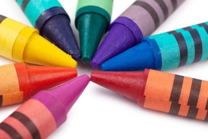 Crayons de couleurs à base de cire