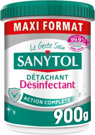 lessive contre les odeurs - Sanytol Détachant Désinfectant Action Complète – 900 g