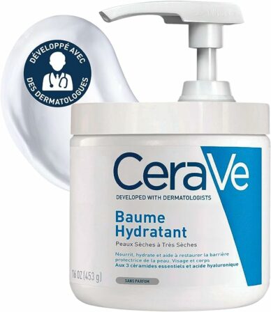 crème hydratante corps pour peau très sèche - CeraVe Baume hydratant Peaux sèches à très sèches