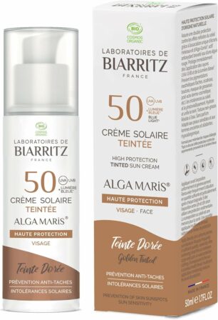 crème solaire - Laboratoires de Biarritz Alga Maris – Crème solaire teintée SPF50+