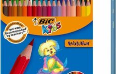 Crayons de couleurs Bic Kids Evolution – 36 pièces