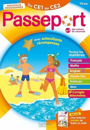 cahier de vacances - Passeport – Du CE1 au CE2