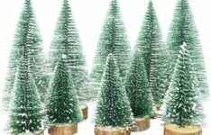 sapin de Noël artificiel - TheStriven – Lot de 10 sapins de Noël miniatures