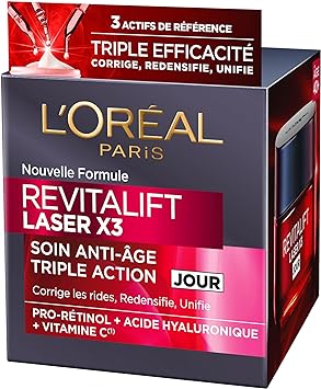 crème visage vitamine C et acide hyaluronique - L’Oréal Paris Revitalift Laser X3