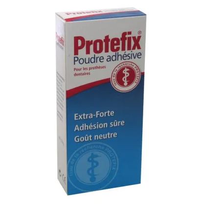 fixateur pour appareil dentaire - Protefix – Poudre adhésive