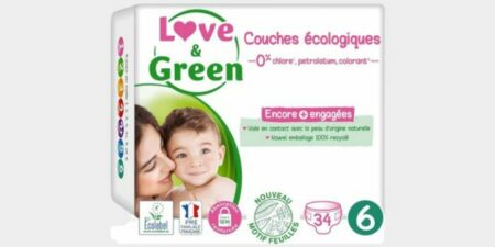  - Love & Green – Lot de 34 couches écologiques taille 6