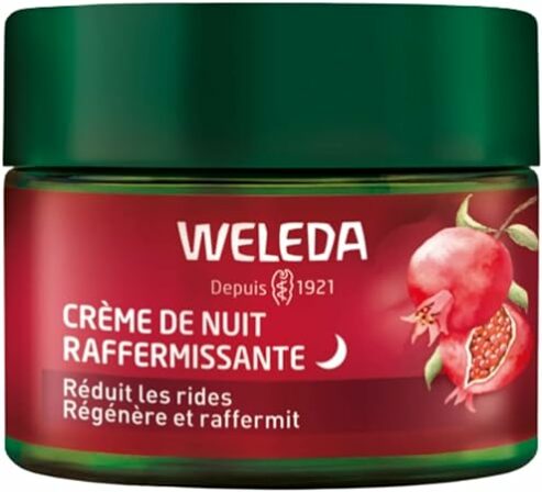 crème raffermissante pour la poitrine - Weleda – Crème de nuit raffermissante grenade et maca (40 mL)