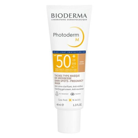 crème solaire teintée - Bioderma Photoderm M SPF50+ dorée (40 mL)