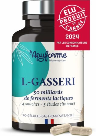 probiotique pour maigrir - Apyforme L-GASSERI 50 milliards de ferments lactiques (60 gélules)