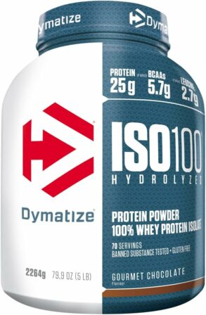 whey isolate - Dymatize ISO 100 Hydrolyzed parfum chocolat (2,264 kg)
