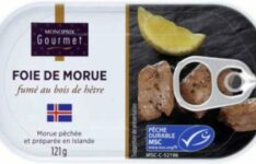 foie de morue en boîte - Monoprix Gourmet – Foie de morue fumé au bois de hêtre (121g)