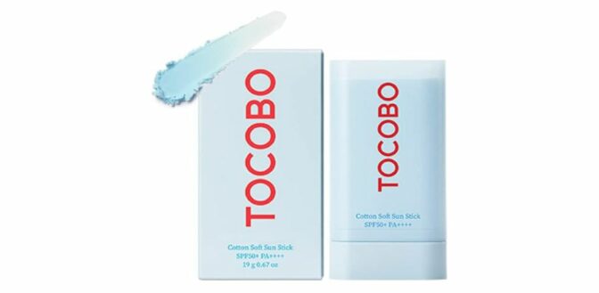 produit coréen pour le visage - Tocobo Cotton Soft Sun Stick SPF50+