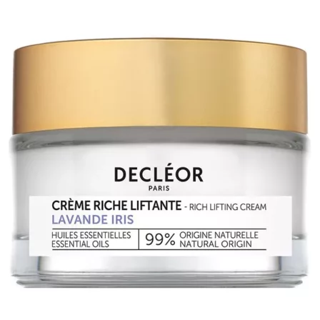 crème effet lifting immédiat  - Decléor Lavande Iris Crème Riche Liftante (50 mL)